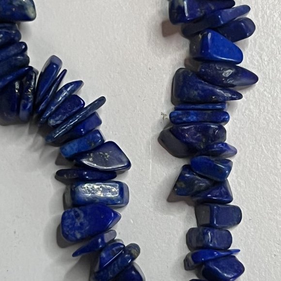 Lapis Lazuli Chipped Strung Necklace - Picture 2 of 4